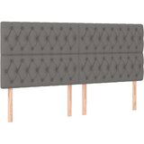  Box spring postelja z vzmetnico temno siva 180x200 cm blago, (20788818) | Shoptok.si