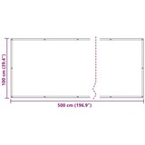  Balconska mreža Bela 100 x 500 cm Oxford tkanina, (5000222454) | Shoptok.si