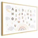  Plakat - Letters in Muted Colors 60x40 Zlatni okvir s margom | shoptok.hr