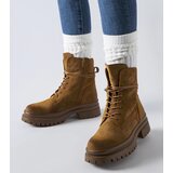 Gemre Vadnais brown boots with a distressed toe | Shoptok.si