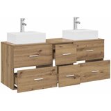  Set ormarića za kupaonicu 3 kom. Hrast artisan Smeđa 49,5 x 41 x 62,5 cm | shoptok.hr