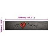  Kuhinjska preproga pralna napis Cooking 60x300 cm žamet | Shoptok.si