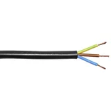 3 izolirani kabel (H05VV-F3G1,5, 5 m, crne boje)