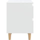  Noćni ormarići s nogama od borovine 2 kom bijeli 40x35x50 cm | shoptok.hr