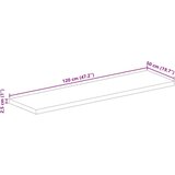  Stolna ploča 120x50x2 5 cm pravokutna od masivnog drva bagrema | shoptok.hr