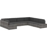 vidaXL Modularna kutna sofa od poliratana crna | shoptok.hr