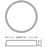  LED plafonsko svetlo LED/40W/230V 3000/4000/6500K prečnik 50 cm braon | Eponuda.com