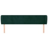 Uzglavlje s ušima tamnozeleno 203x23x78/88 cm baršunasto | Eponuda.ba