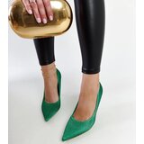  Green heeled shoes Liena | Shoptok.si