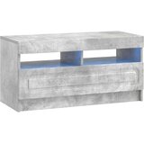  LED TV kabinet UTRECHT 3 kom. Betonska siva Konstruirano drvo 81 x 35 x 40 cm | Shoptok.si