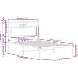  Posteljni okvir brez vzmetnice sonoma hrast 107x203 cm inž. les, (21829461) | Shoptok.si