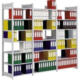 hofe Sestavljiv regal za dokumentacijo, pocinkan, višina regala 2700 mm, dvostransko, osnovni regal, ŠxG 750 x 600 mm | Shoptok.si