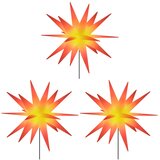  Božićna svjetla sa šiljcima 3 kom LED sklopiva crvena 57 cm | Eponuda.com