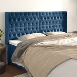  Vzglavje z ušesi temno modro 183x16x118/128 cm žamet, (20954133) | Shoptok.si