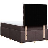 vidaXL Box spring postelja z vzmetnico temno rjava 120x190 cm blago, (21304699) | Shoptok.si