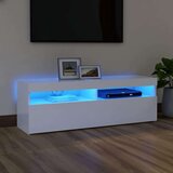 TV omarica z LED lučkami bela 120x35x40 cm, (20622152) | Shoptok.si