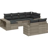  10-dijelni set vrtnih sofa poliratan s jastucima svijetlosivi | shoptok.hr