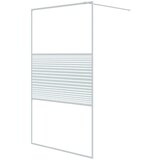 Pregrada za tuš bijela 115 x 195 cm s prozirnim staklom ESG | shoptok.hr