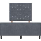 vidaXL Postelja Temno Siva 120x200 cm Velvet | Shoptok.si