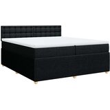 vidaXL Krevet s oprugama i madracem crni 200x200 cm od tkanine | shoptok.hr