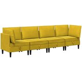 Set namještaja za dnevni boravak s jastukom 4 pcs Žuta Baršun | shoptok.hr