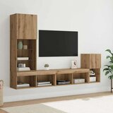 TV stenske enote z LED lučmi Umetni hrast Konstruiran les, (5000112824) | Shoptok.si