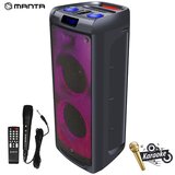 Manta SPK5350 Flame, Karaoke, vgrajena baterija, Bluetoth / USB / MP3 / RADIO FM, Disco LED lučke, TWS, Super Bass, Power bank, 10.000W P.M.P.O | Shoptok.si