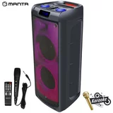 Manta SPK5350 Flame, Karaoke, vgrajena baterija, Bluetoth / USB / MP3 / RADIO FM, Disco LED lučke, TWS, Super Bass, Power bank, 10.000W P.M.P.O