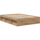 vidaXL Posteljni okvir brez vzmetnice artisian hrast 160x200 cm | Shoptok.si