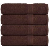 vidaXL Brisače za tuširanje 4 kos rjava 70x140 cm 360 g/m² 100% bombaž | Shoptok.si