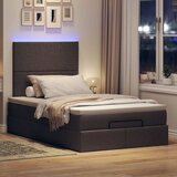  Otomanski okvir kreveta s madraca tamnosmeđi 120x200cm tkanine | shoptok.hr
