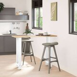  Noge za barsko mizo bele barve 2 kosa 40 x (100-101) cm jeklo | Shoptok.si