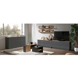 Hom`in REGALNI ELEMENT 280/174/44 cm barve grafita, hrast artisan | Shoptok.si
