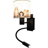 Brilagi LED fleksibilna lampa BOBO 1xE27/25W/230V + LED/3W crna/bela/sa motivima životinja | Eponuda.com