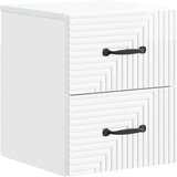  Stenski nočni omarici 2 pcs Bela visok sijaj 34,5 x 33 x 40 cm, (5000209606) | Shoptok.si