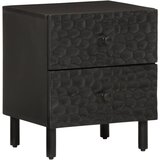 vidaXL Nočna omarica črna 40x33x46 cm trden mangov les Cene