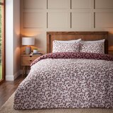 Catherine Lansfield Crvena flanelska posteljina za krevet za jednu osobu 135x200 cm Grace Floral Leaf – | shoptok.hr