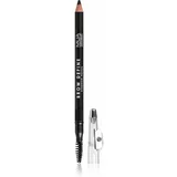 MUA Makeup Academy Brow Define dolgoobstojni svinčnik za obrvi s krtačko odtenek Black 1.2 g
