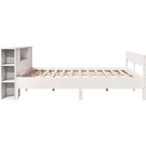 vidaXL Krevet s regalom z knjige bez madraca bijeli 180x200cm borovina | shoptok.hr