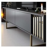 Hanah home TV polica Gold Line Anthracite Gold