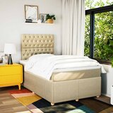  Krevet box spring s madracem krem 120 x 190 cm od tkanine | shoptok.hr