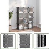 The Living Store Organizator za shranjevanje kock z 12 kockami in vrati Black PP - Kockasta Omarica Za Shranjevanje, (21744357) Cene