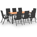 9-dijelni vrtni blagovaonski set crno-smeđi | Eponuda.com