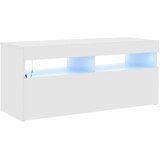 TV ormarić s LED svjetlima visoki sjaj bijeli 90x35x40 cm | Eponuda.ba