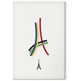  Slika - Eiffel Tower - Colorful Graphics - Abstraction 80x120 Premium Print | shoptok.hr