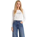 Liu Jo Majice z dolgimi rokavi BASIC T-SHIRT TF6248 JS003 Bela Cene