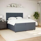  Krevet s oprugama i madracem tamnosivi 200x200 cm baršunasti | shoptok.hr