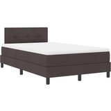  Postelja z vzmetnico z vzmetnico Temno rjava 120 x 200 cm blago, (5000128348) | Shoptok.si