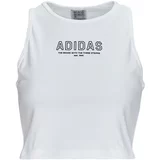 Adidas Majice s kratkimi rokavi Crop Top WHITE Bela