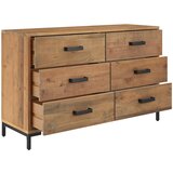  Komoda smeđa 110 x 35 x 70 cm od masivne borovine | shoptok.hr